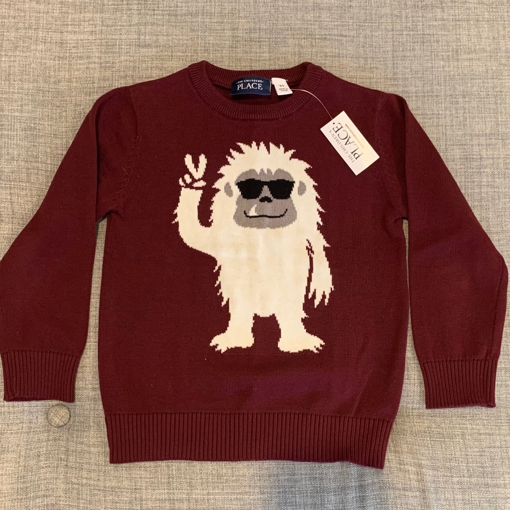 NEW! The Children's Place Sweater Yeti Abominable 3T